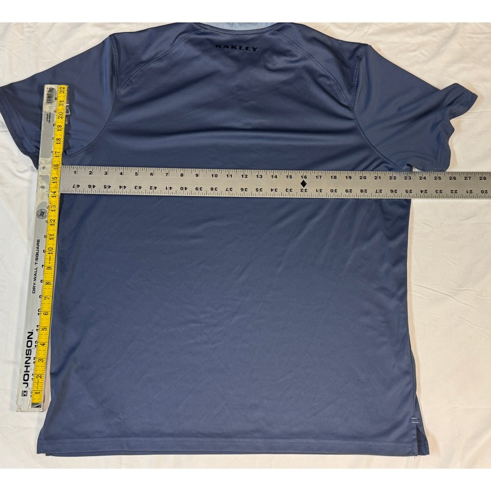 Oakley Mens Tailored Fit Golf Polo Shirt Navy Blue Short Sleeve XL 433690 SP17 - Picture 3 of 8